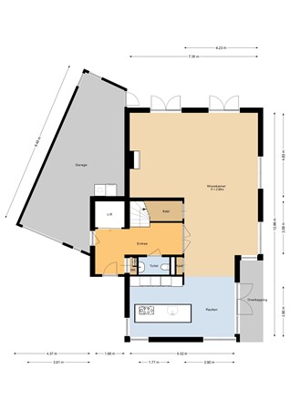Floorplan - Vrijenburglaan 12, 2994 CD Barendrecht
